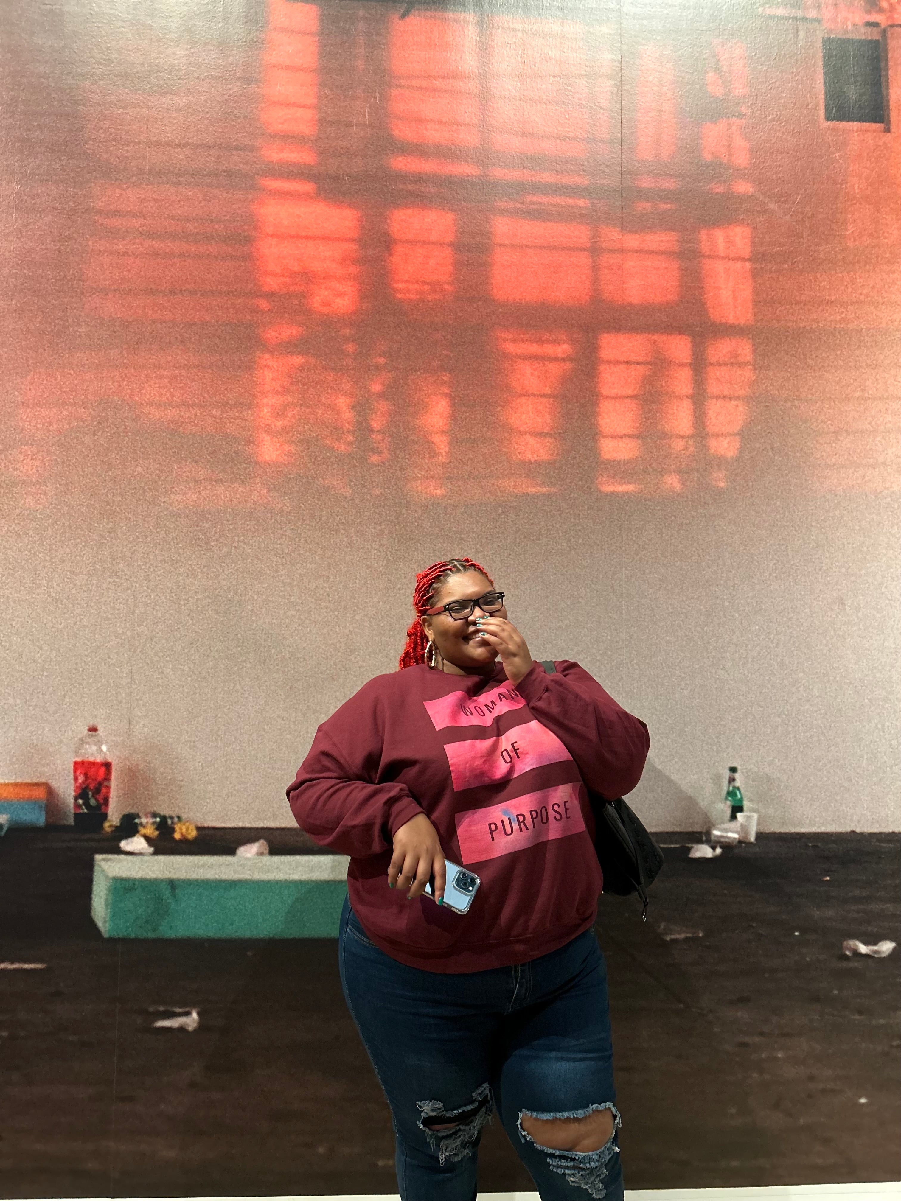 Woman Of purpose Maroon Crewneck