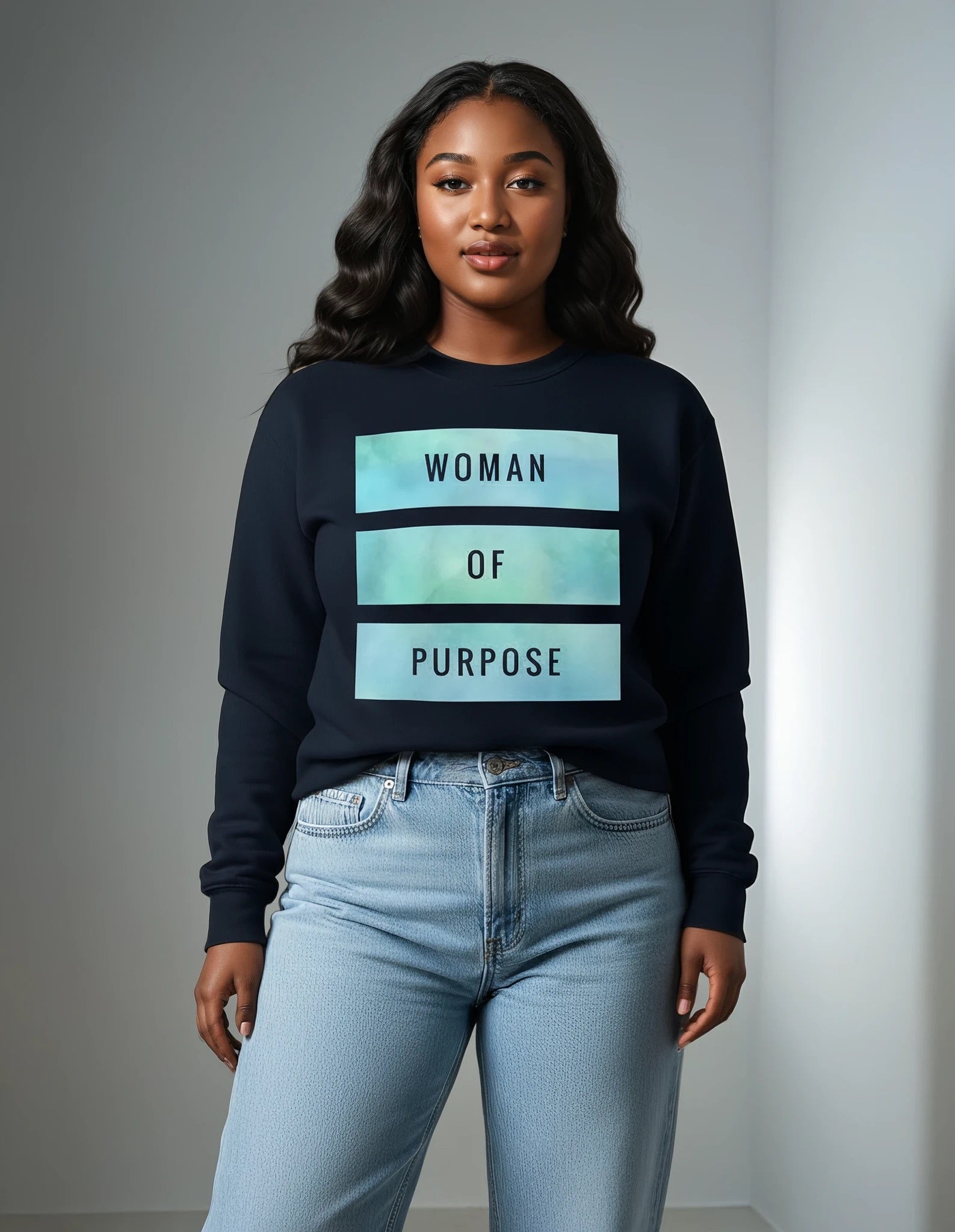Blues Woman Of Purpose Crewneck