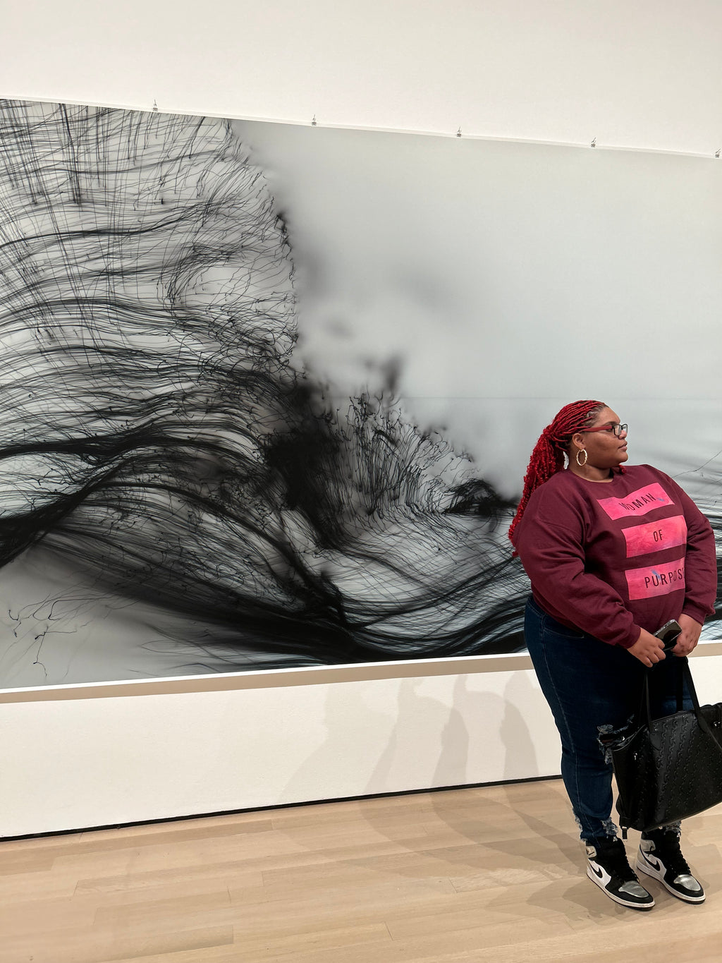 Woman Of purpose Maroon Crewneck