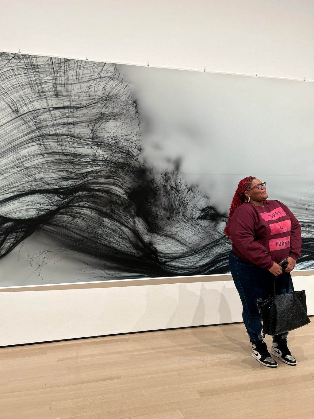 Woman Of purpose Maroon Crewneck