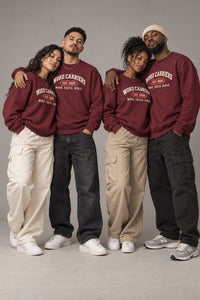 Unisex  Maroon “written” Word Carrier Sweatshirt