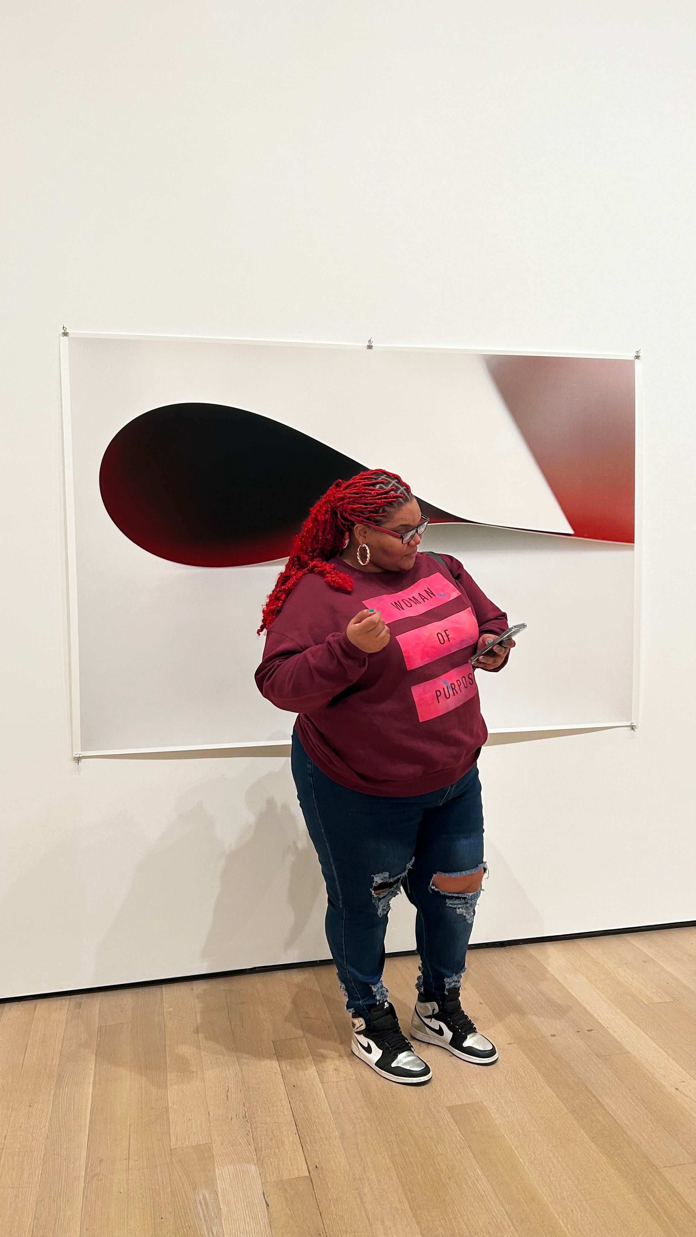 Woman Of purpose Maroon Crewneck