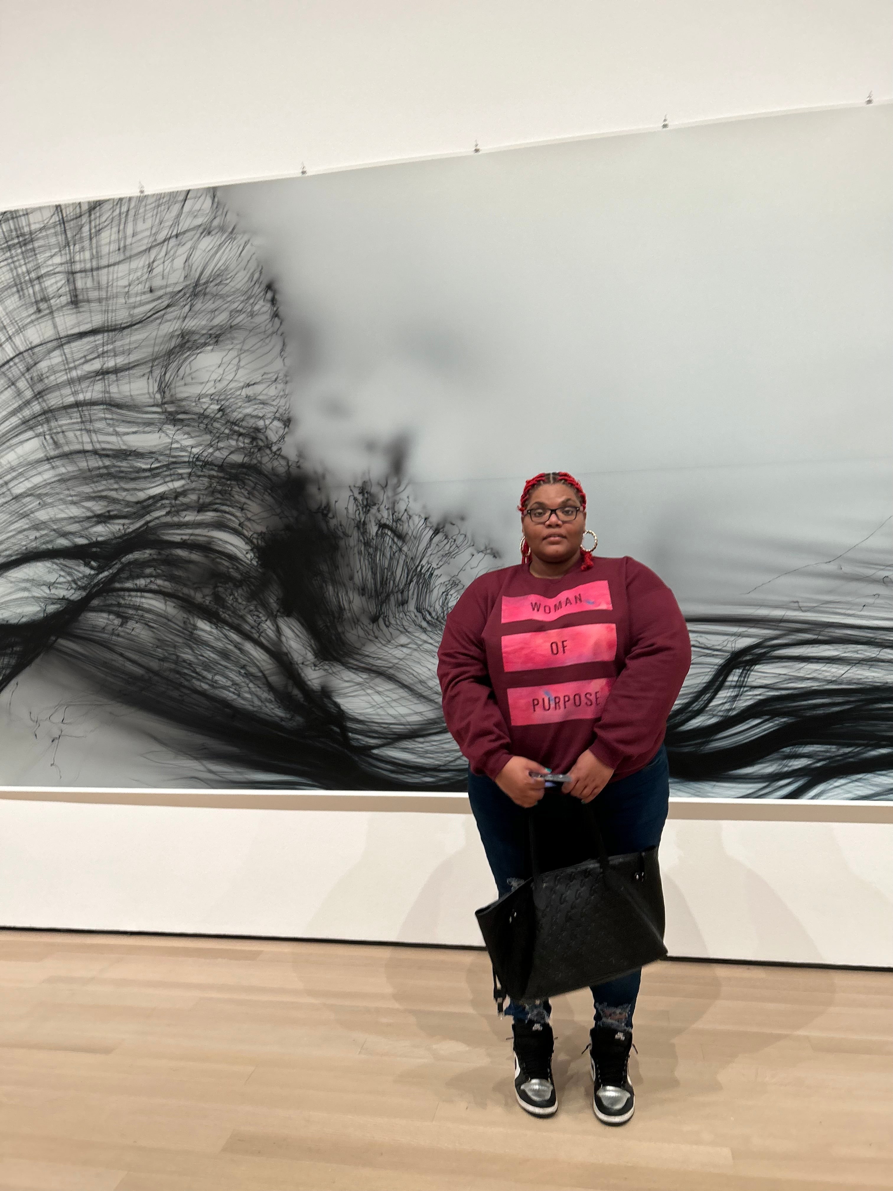 Woman Of purpose Maroon Crewneck