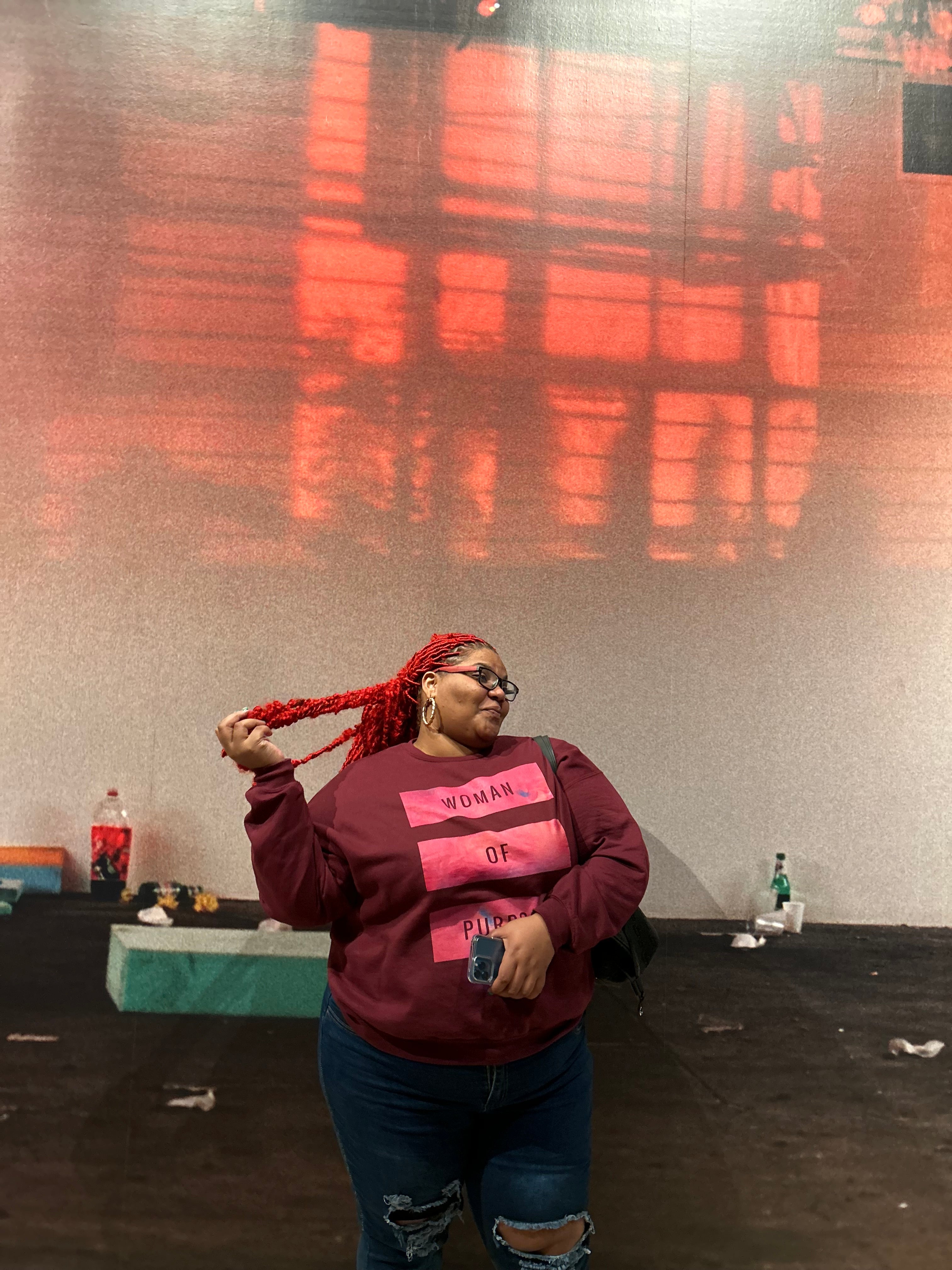 Woman Of purpose Maroon Crewneck