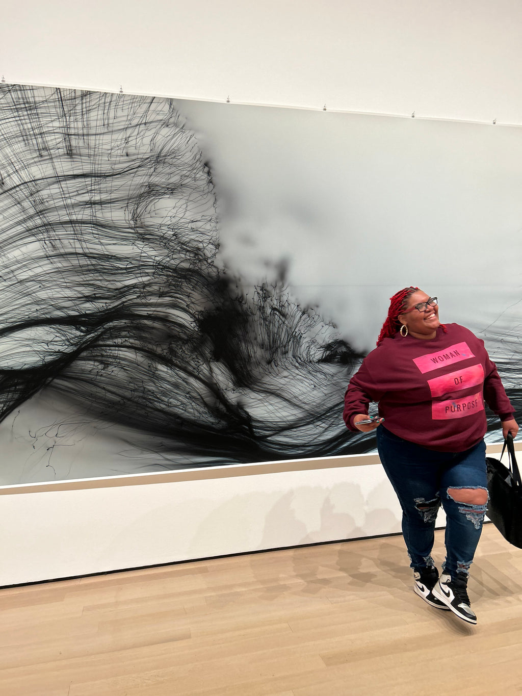 Woman Of purpose Maroon Crewneck