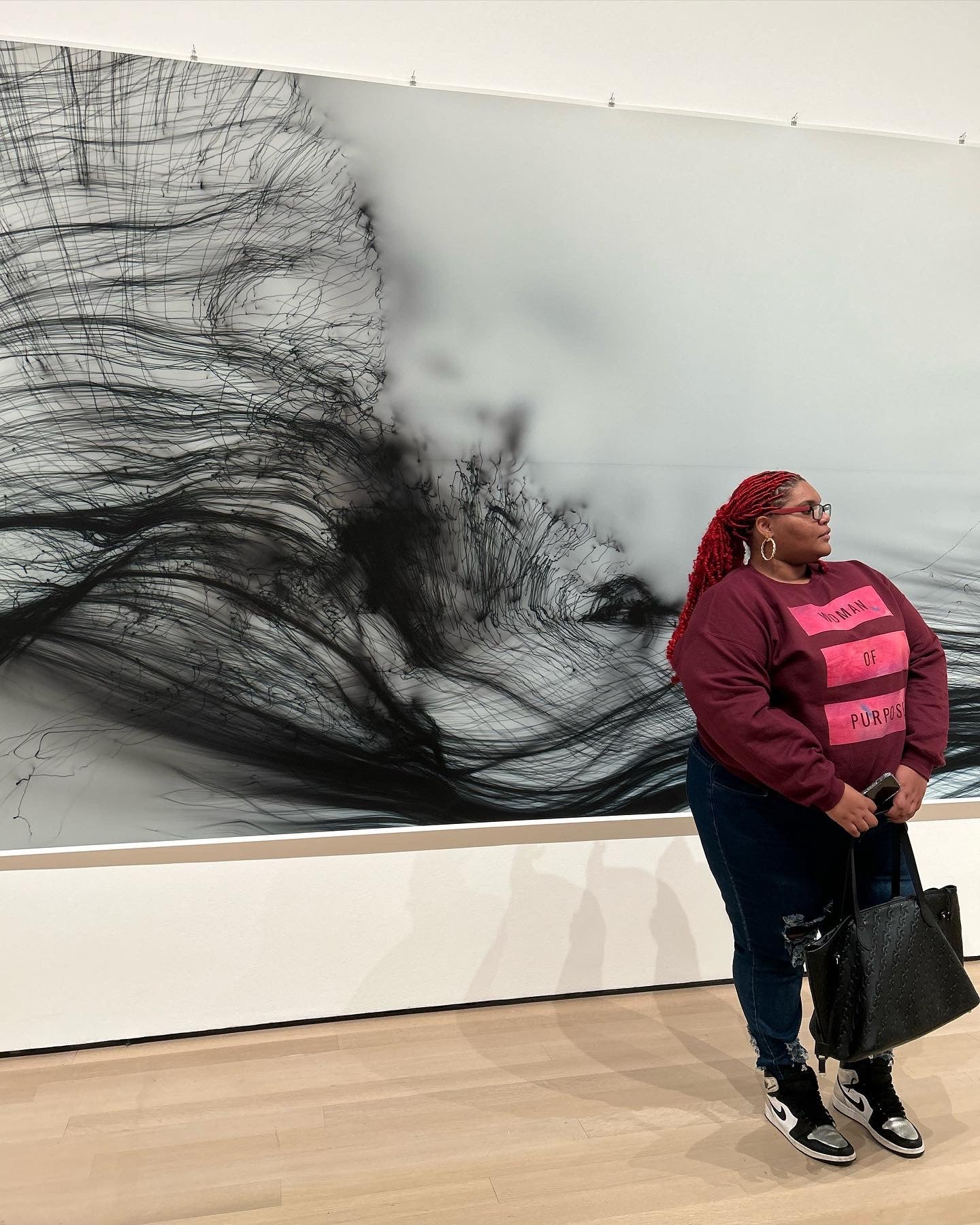 Woman Of purpose Maroon Crewneck