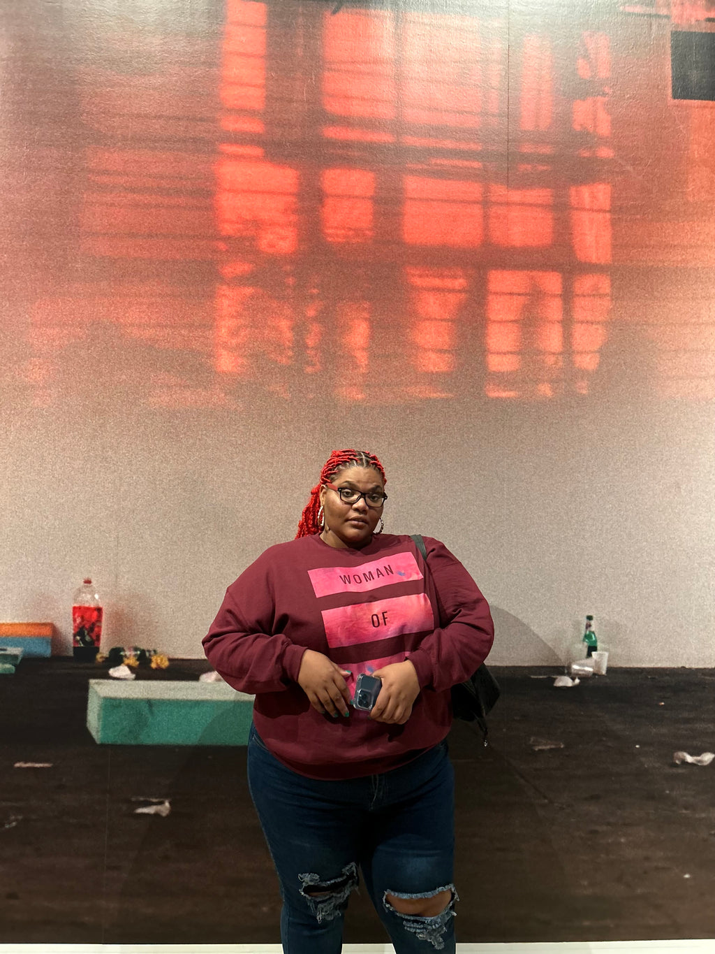 Woman Of purpose Maroon Crewneck