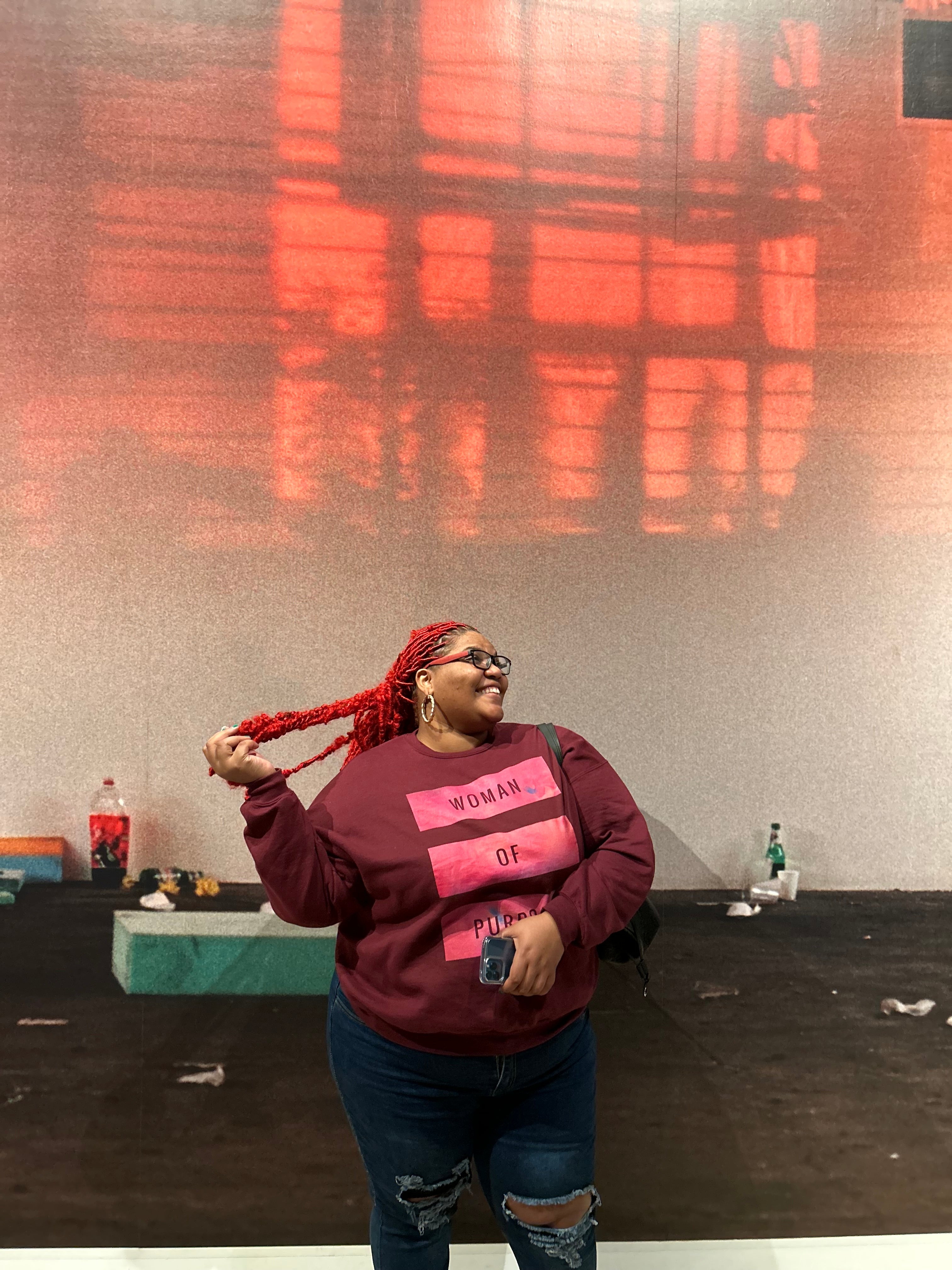 Woman Of purpose Maroon Crewneck