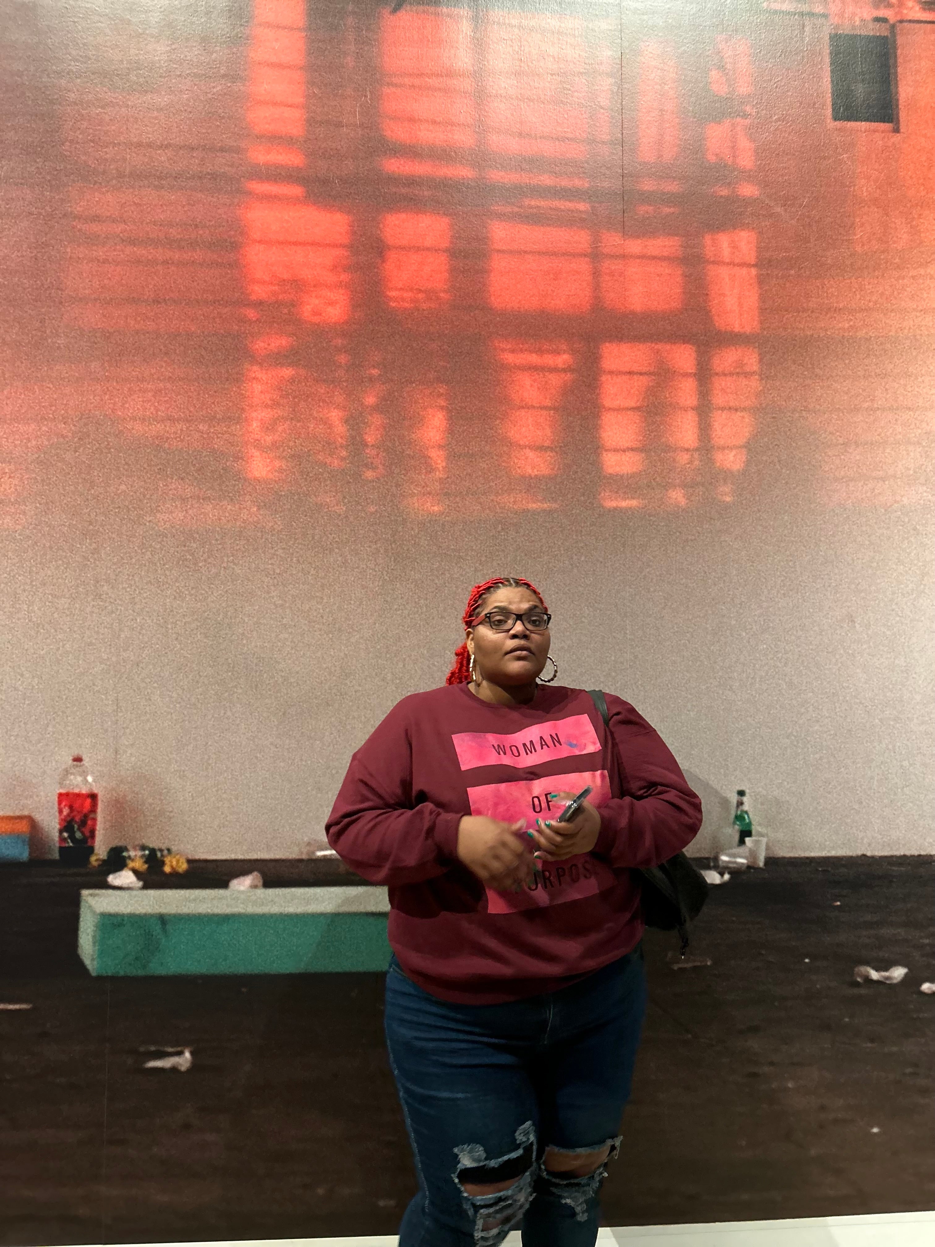 Woman Of purpose Maroon Crewneck