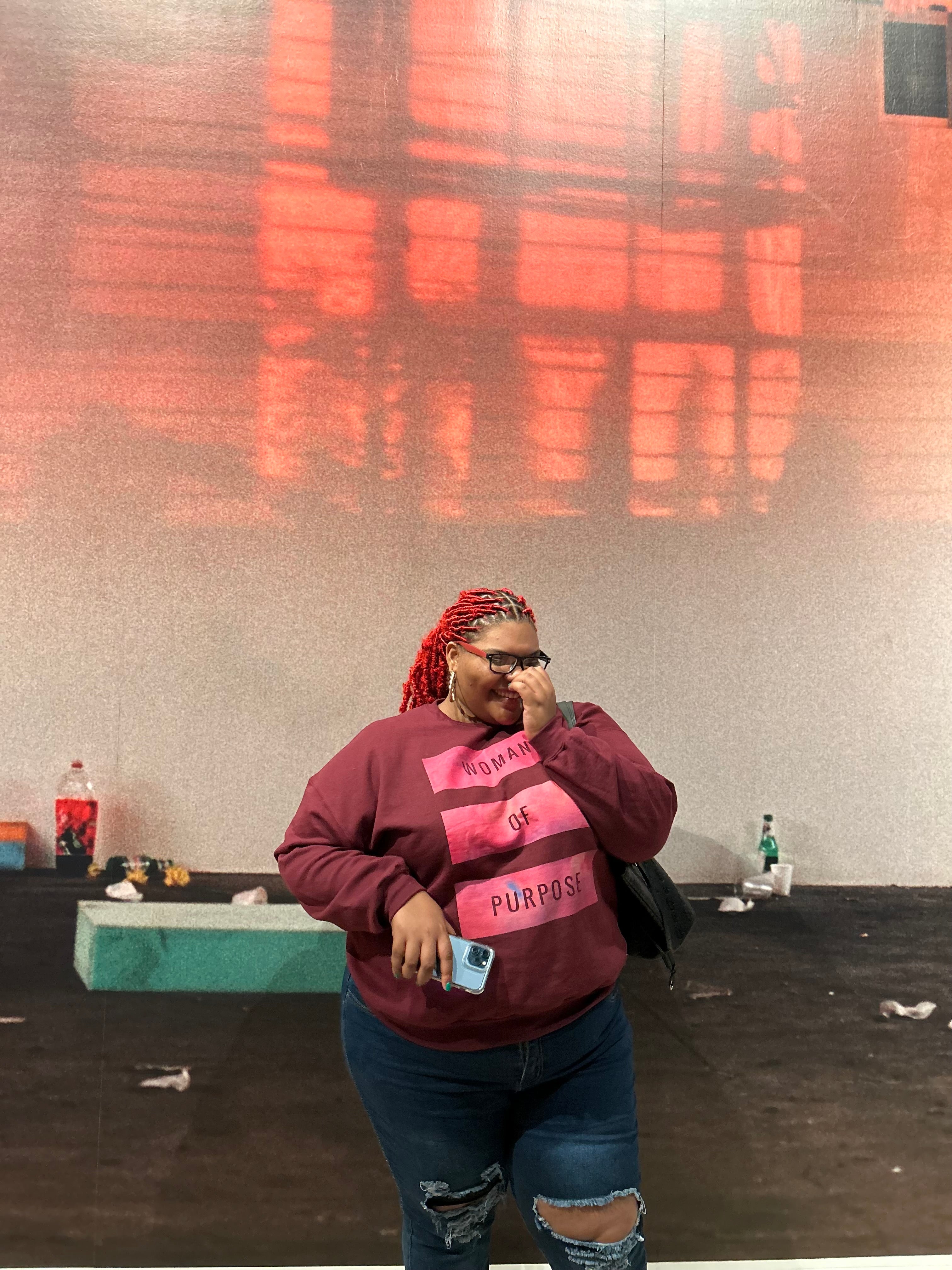 Woman Of purpose Maroon Crewneck