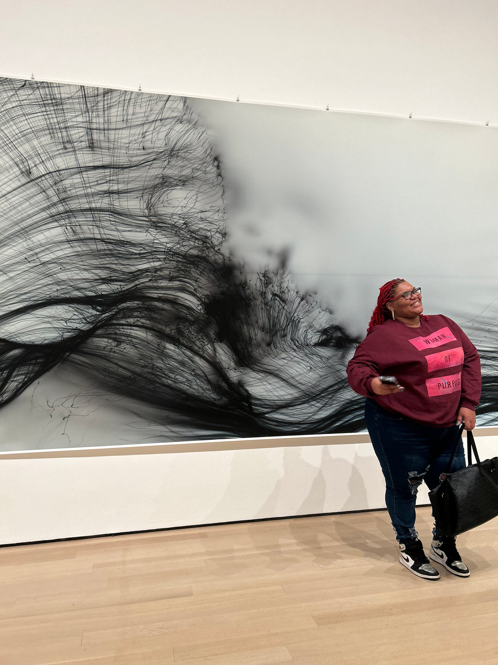 Woman Of purpose Maroon Crewneck