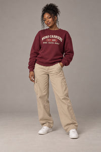 Unisex  Maroon “written” Word Carrier Sweatshirt