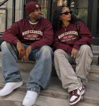Unisex  Maroon “written” Word Carrier Sweatshirt