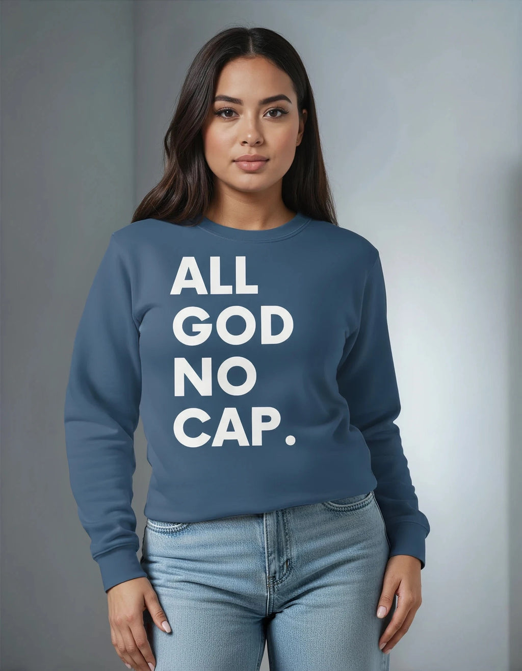 Unisex All God No Cap. Crewneck