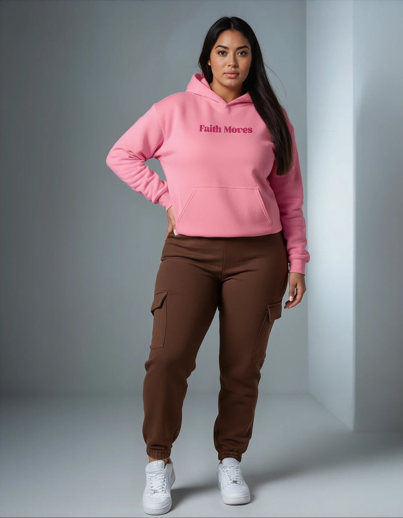 Unisex Pink Faith Moves Hoodie