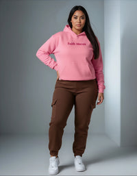 Unisex Pink Faith Moves Hoodie