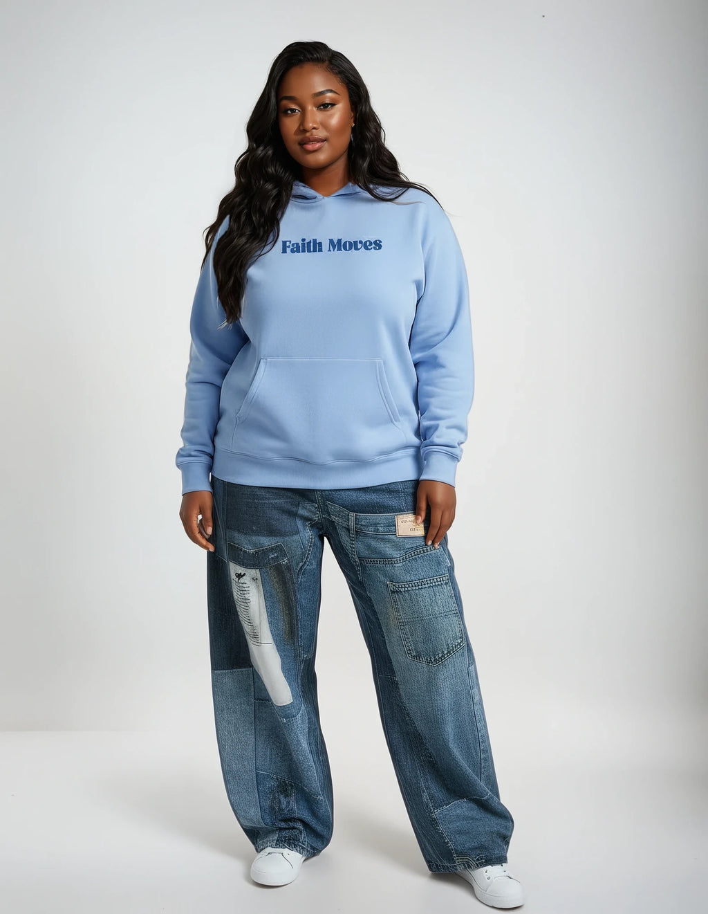 Uniisex Blue on Blue Faith Moves Hoodie