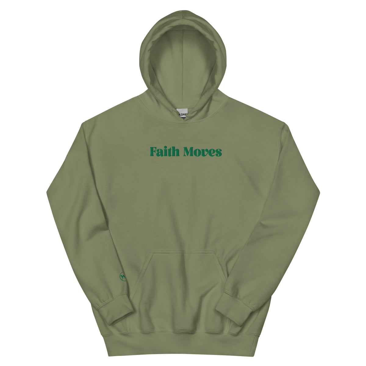 Unisex Green Faith Moves Hoodie
