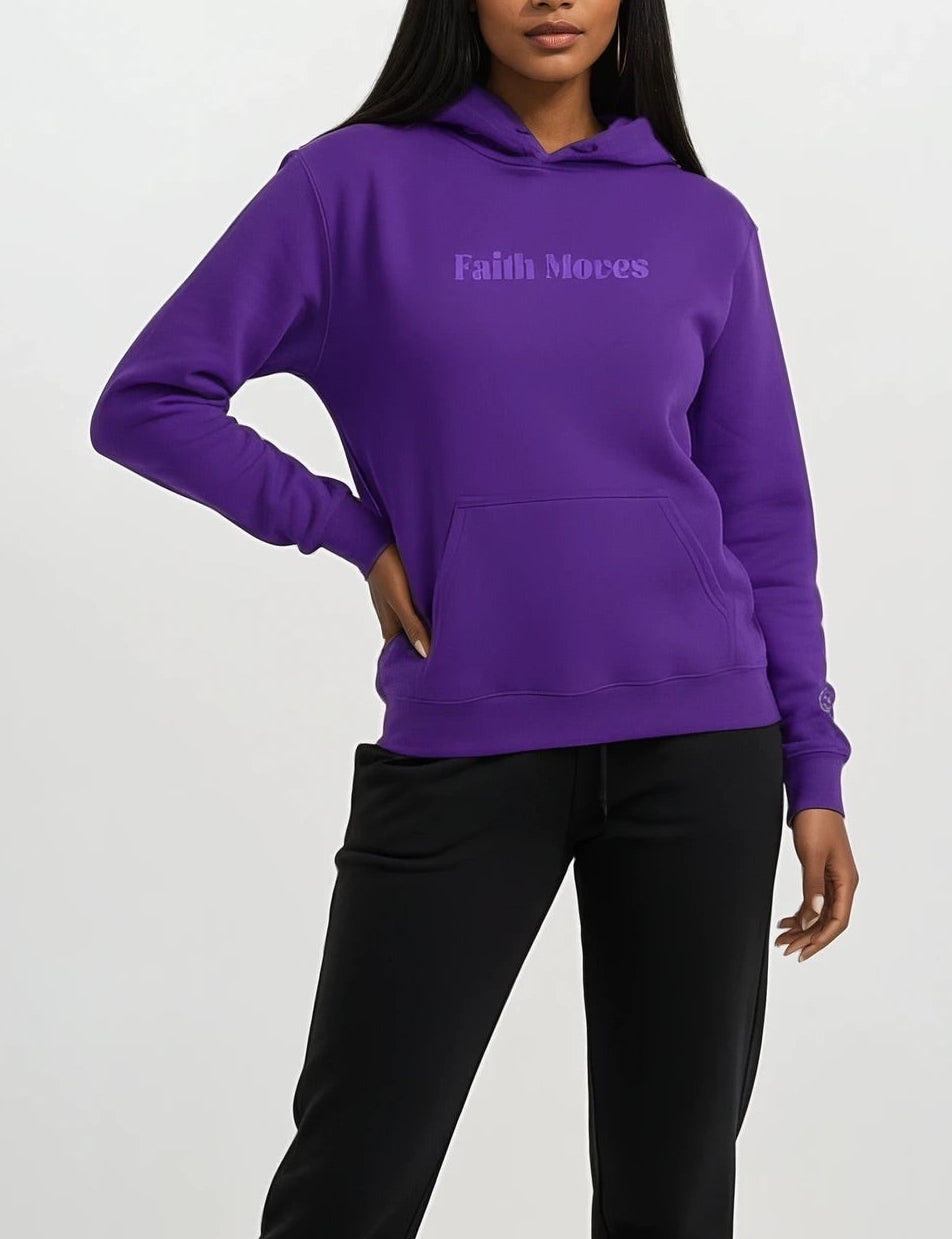 Purple Faith Moves  Hoodie