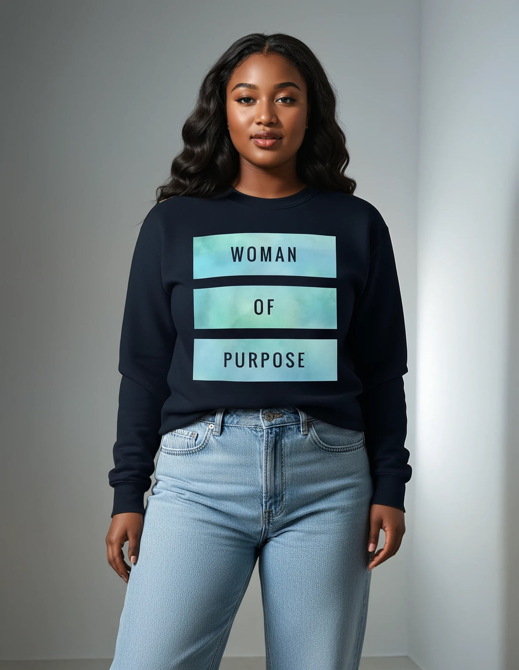 Blues Woman Of Purpose Crewneck