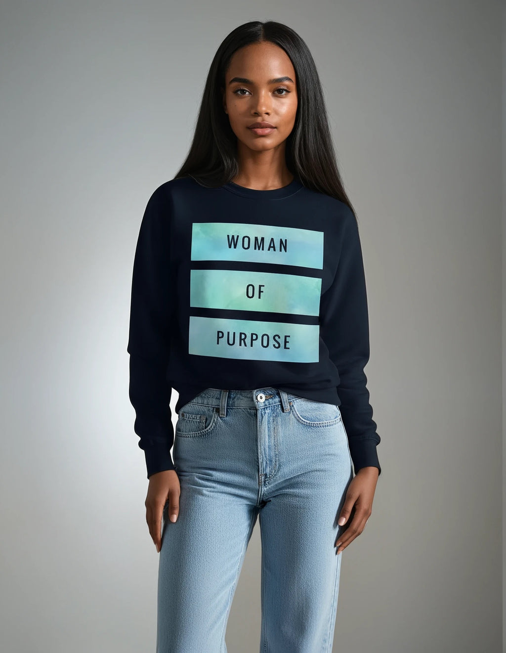Blues Woman Of Purpose Crewneck